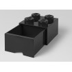 Cutie depozitare Lego 2x2 cu sertar negru