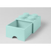 Cutie depozitare Lego 2x2 cu sertar aqua