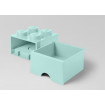 Cutie depozitare Lego 2x2 cu sertar aqua