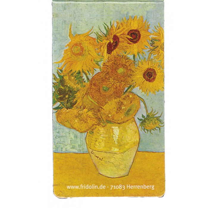 Semn de carte magnetic Van Gogh Sunflowers Fridolin