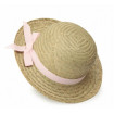 Palarie din paie cu funda roz Egmont Toys