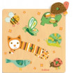 Puzzle cu buton animale domestice Djeco