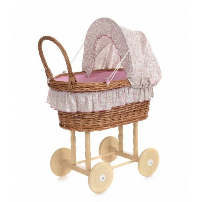 Carucior pentru papusi si husa pastel cu flori Egmont Toys