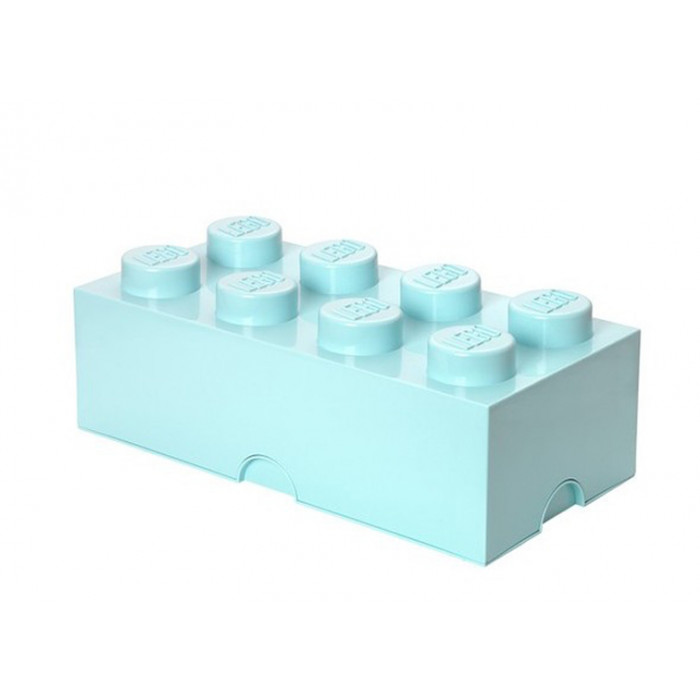 Cutie depozitare Lego 2x4 albastru aqua