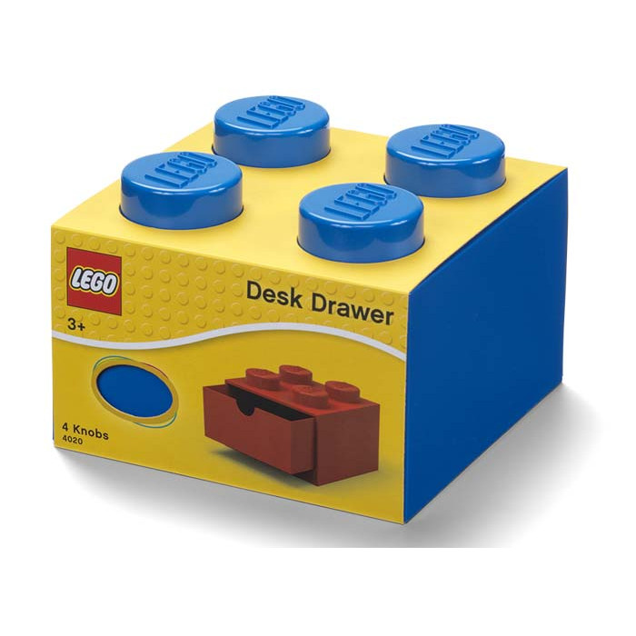Sertar de birou Lego 2x2 albastru