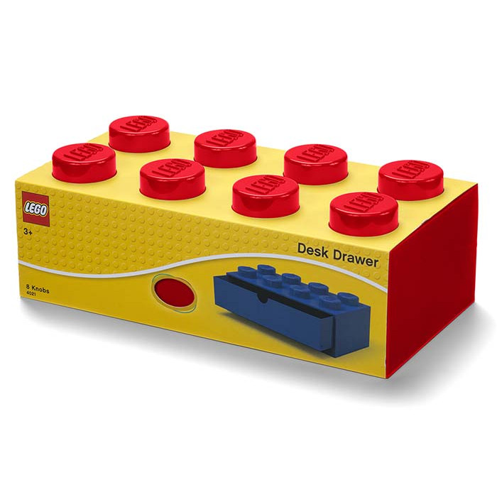 Sertar de birou Lego 2x4 rosu