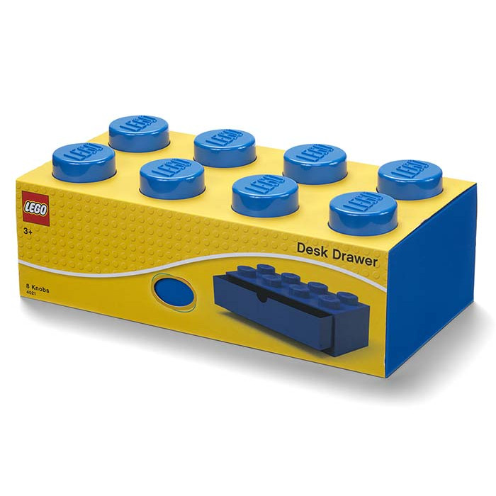 Sertar de birou Lego 2x4 albastru