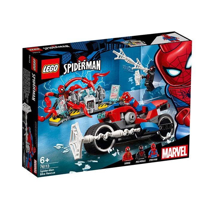 Salvarea cu motocicleta a lui Spider-Man Lego Marvel Super Heroes