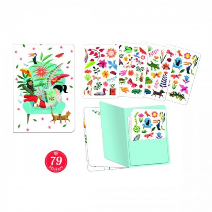 Set carnet cu abtibilduri Sarah Djeco