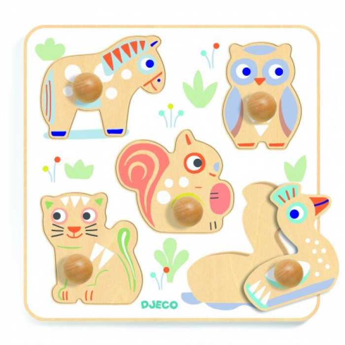Puzzle lemn Babypuzzi Djeco