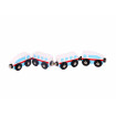Trenulet lemn alb si albastru cu magnet Tooky Toy