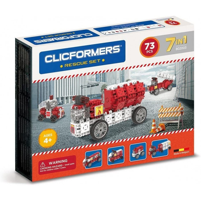 Set constructie Masini de interventie Clicformers 73 piese
