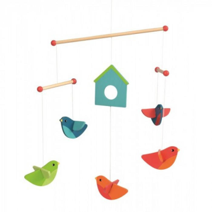 Decoratie mobila lemn pasari Egmont