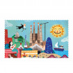 Puzzle reversibil zi si noapte 36 piese Barcelona Londji