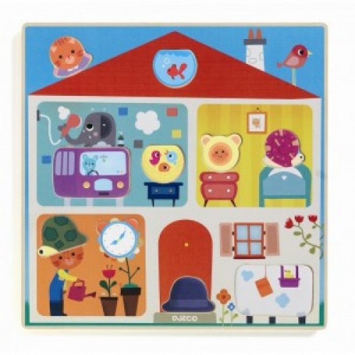 Puzzle cu piese interschimbabile Djeco