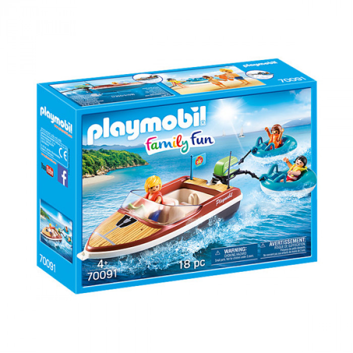 Barca cu motor Playmobil Family Fun