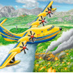 Puzzle avioane in zbor 3x49 piese Ravensburger