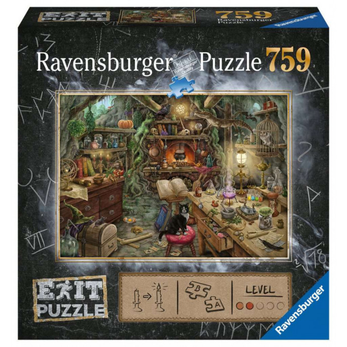 Puzzle copii si adulti Exit 3 casa vrajitoarei 759 piese Ravensburger