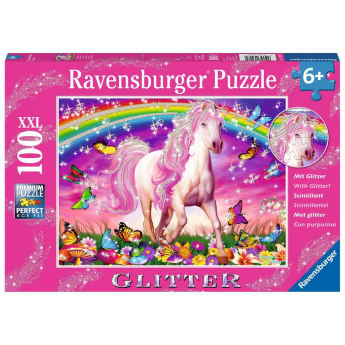 Puzzle unicorn si curcubeu 100 piese Ravensburger