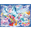 Puzzle unicorni cu sclipici 100 piese Ravensburger