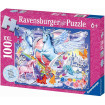 Puzzle unicorni cu sclipici 100 piese Ravensburger