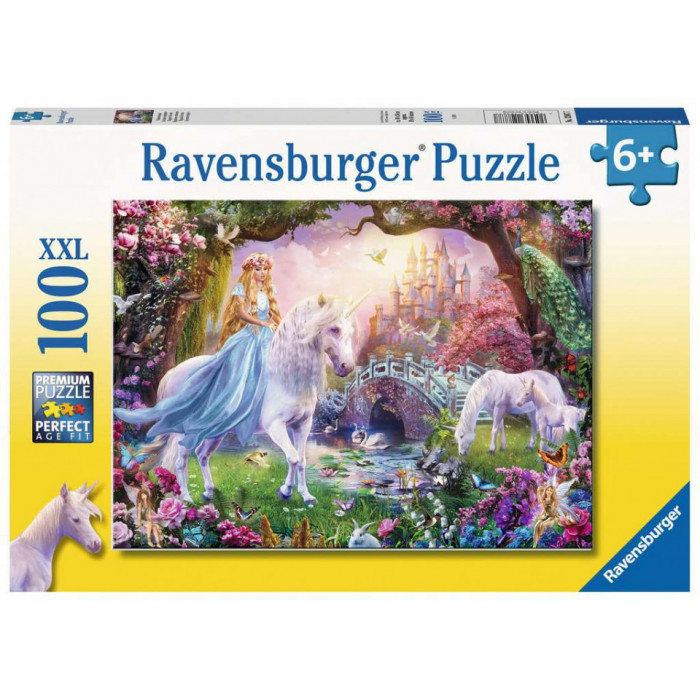 Puzzle Zana si unicorn 100 piese Ravensburger
