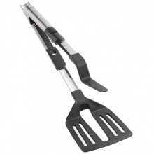 Spatula perforata 2 in 1 Leifheit, plastic/inox, negru Spatula perforata 2 in 1 Leifheit, plastic/inox, negru