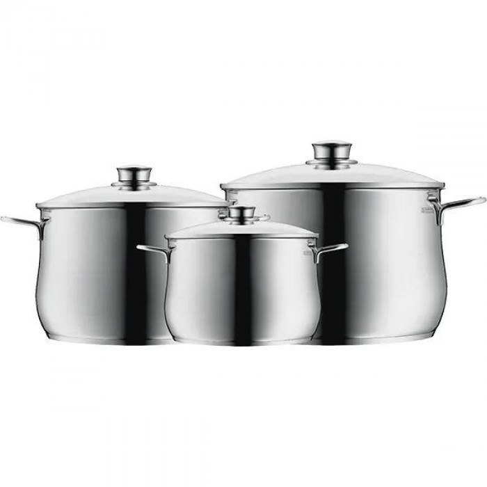 Set de oale din inox WMF, 6 piese, seria Diadem Plus, inductie, capac