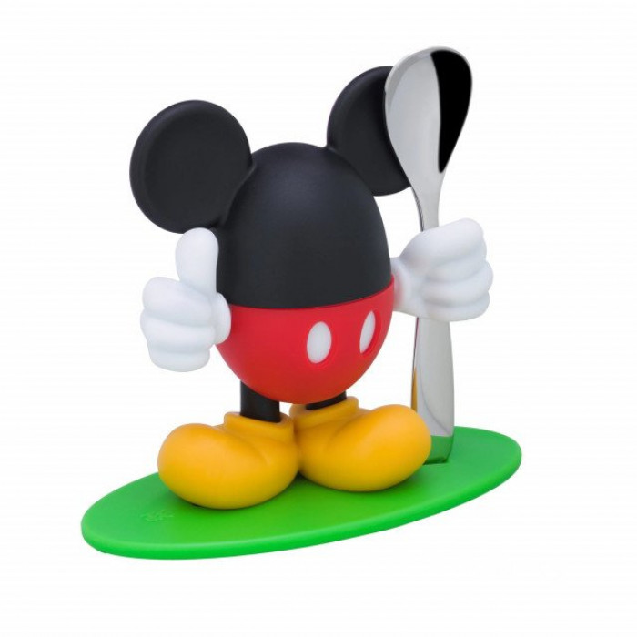 Suport pentru ou si lingurita WMF Mickey Mouse, plastic, multicolor
