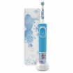 Periuta de dinti electrica Oral-B Vitality Frozen pentru copii + Travel Case, 7600 oscilatii/min, Curatare 2D, 2 programe, 1 capat, 4 stickere incluse, albastru