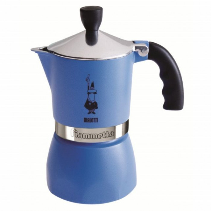 Espressor pentru aragaz Bialetti, capacitate 3 cupe, Seria Fiammetta, albastru