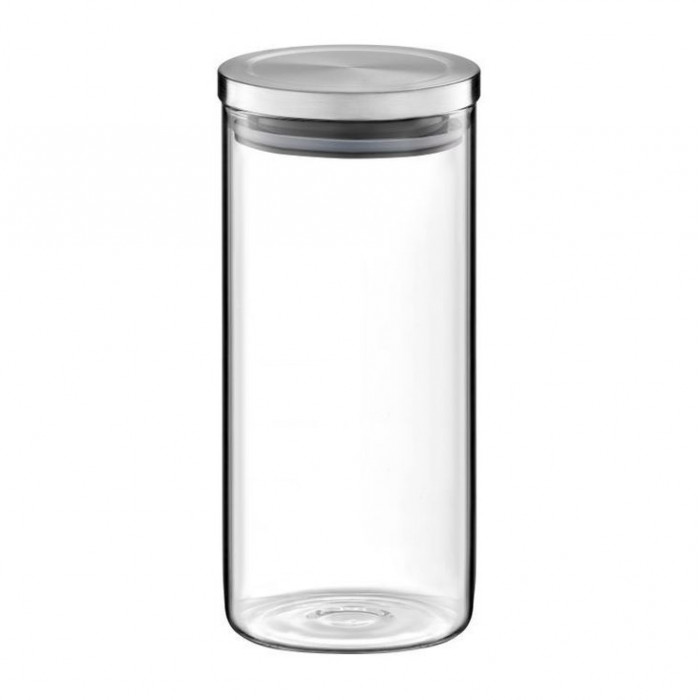 Borcan Sticla 1480 ml cu capac Metal Roxy
