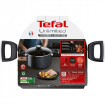 Cratita cu capac TEFAL Unlimited G2554672, Thermo-Signal, Thermo-Fusion, invelis antiaderent din titan,5.2l, 24cm, aluminiu, negru