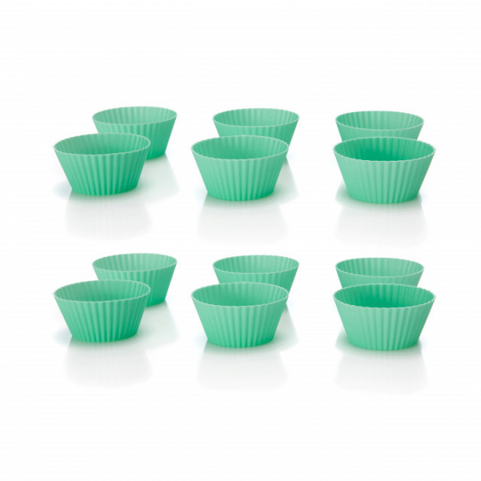Set 12 forme de copt din silicon pentru briose Simona Pope, Heinner