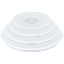 Set 3 capace TEFAL Ingenio, diametru 16, 18, 20 cm, plastic, alb Set 3 capace TEFAL Ingenio, diametru 16, 18, 20 cm, plastic, alb