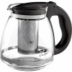 Ceainic din sticla cu sita din inox Lamart, capacitate 1100 ml, negru