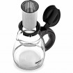 Ceainic din sticla cu sita din inox Lamart, capacitate 1100 ml, negru