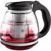 Ceainic din sticla cu sita din inox Lamart, capacitate 1100 ml, negru