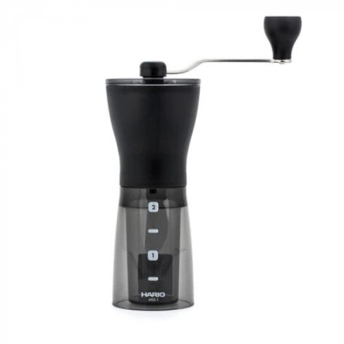Rasnita manuala pentru cafea Hario Mini Mill Slim Plus, 24 g, negru