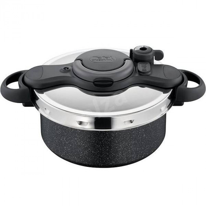 Oala sub presiune Tefal Clipso Minut Force, capacitate 5 litri, diametru 24 cm, negru, inductie