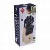 Set cutite bucatarie Renberg, 15 piese, suport lemn