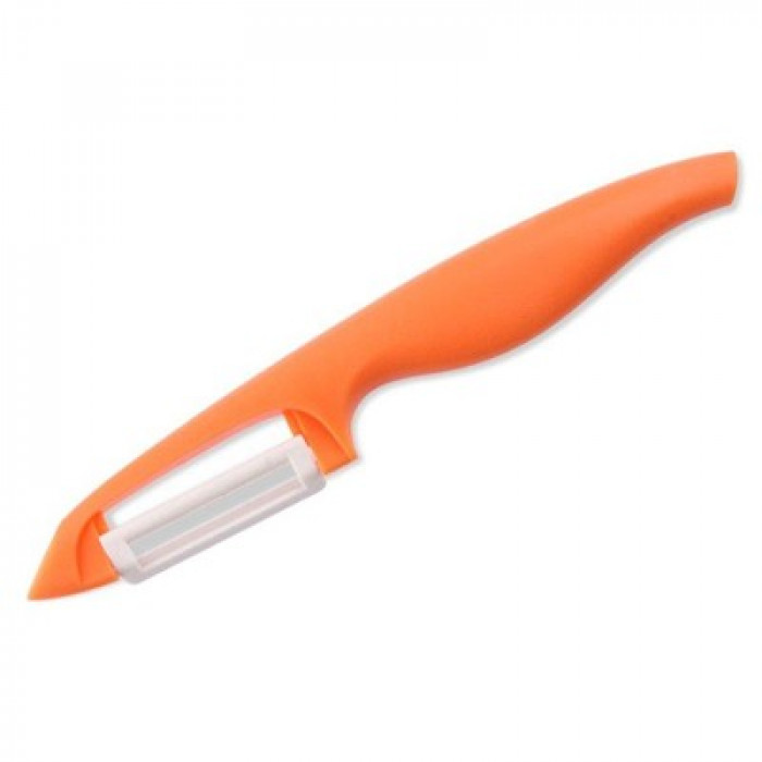 Aparat de curatat fructe si legume cu lama ceramica 3016b (Culoare: roz)
