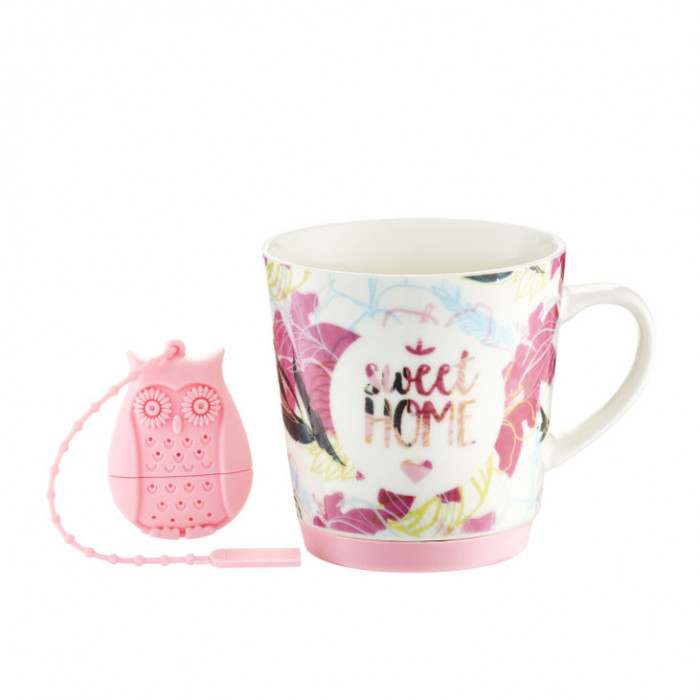 Cana cu infuzor si talpa silicon 290ml Sweet