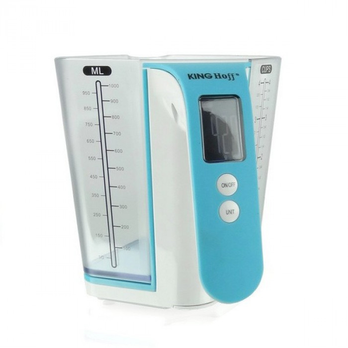 Cantar de bucatarie KingHoff, capacitate 2 Kg (Culoare: albastru)