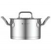 Oala inox Kassel, diametru 18 cm, capacitate 2.7 litri, capac, inductie, seria Pro Chef