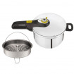 Oala sub presiune Tefal Secure 5 Neo, capacitate 6 litri, inox, argintiu, inductie