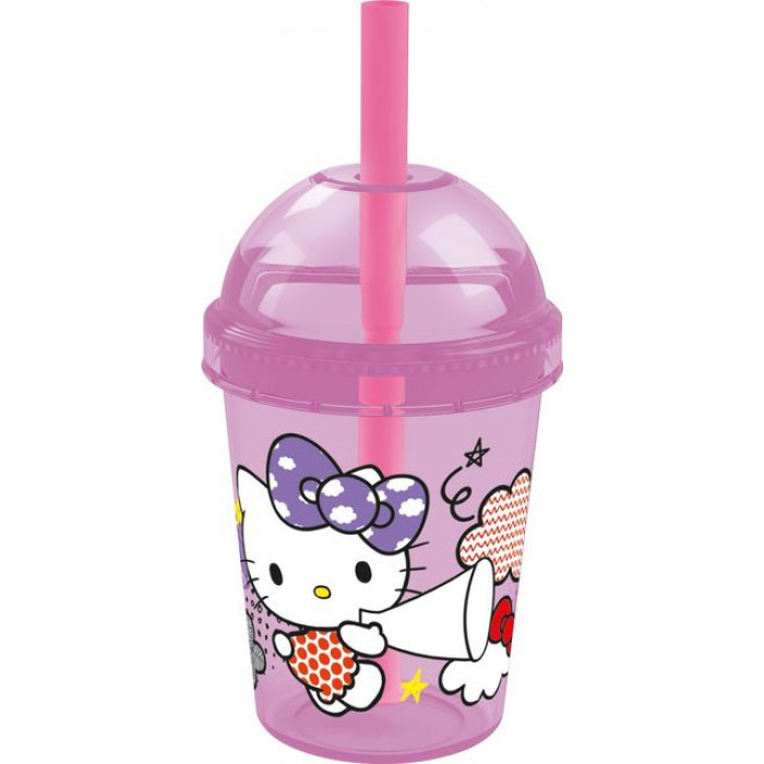 Pahar cu pai Hello Kitty