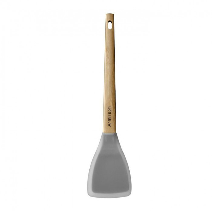 Paleta fara gauri, material silicon, maner din bambus, design minimalist, Colectia Nordic