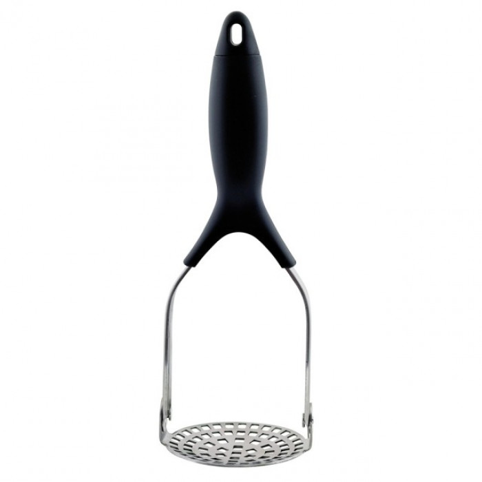 Pasator pliabil cartofi KingHoff, material inox, lungime 27.5 cm, inel pentru agatare