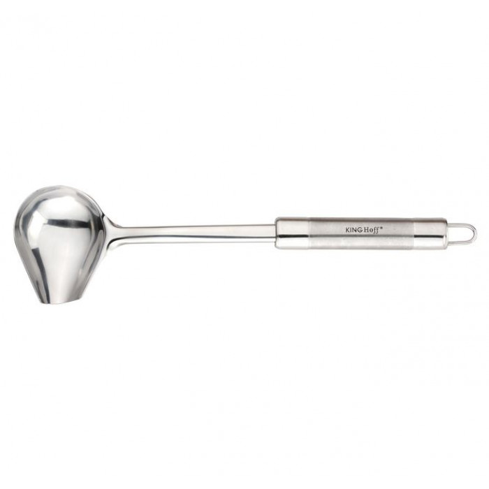 Polonic pentru supa si sosuri Kinghoff, inox, inel pentru agatare